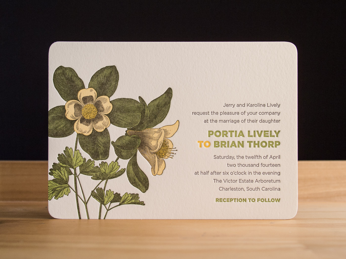 Bloom invitation from Parklife Press
