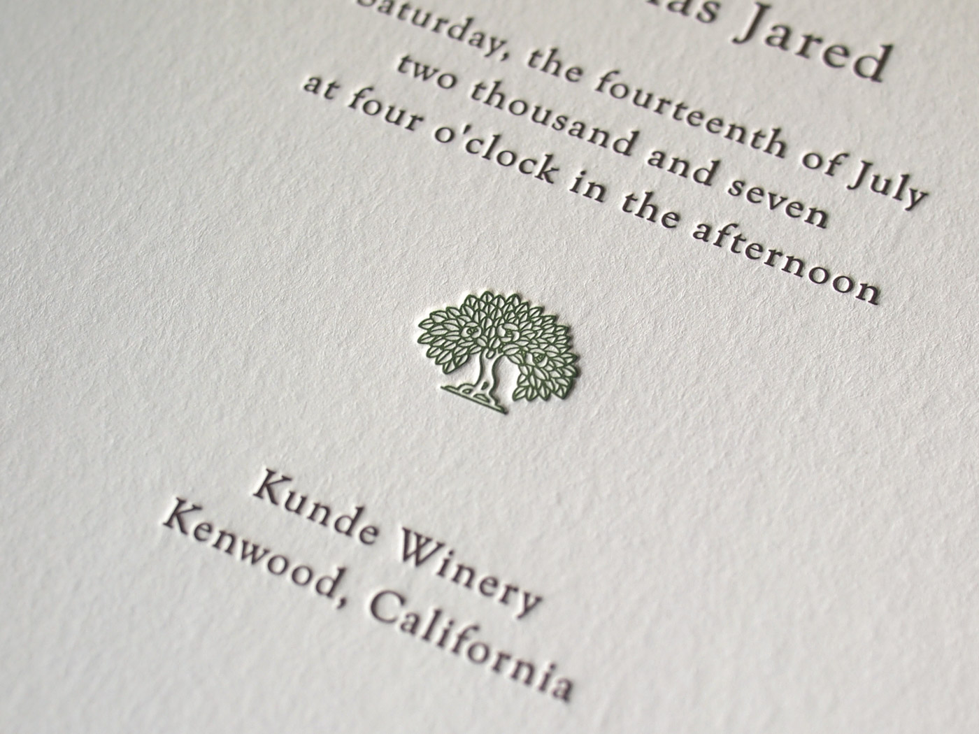 Californian invitation from Parklife Press