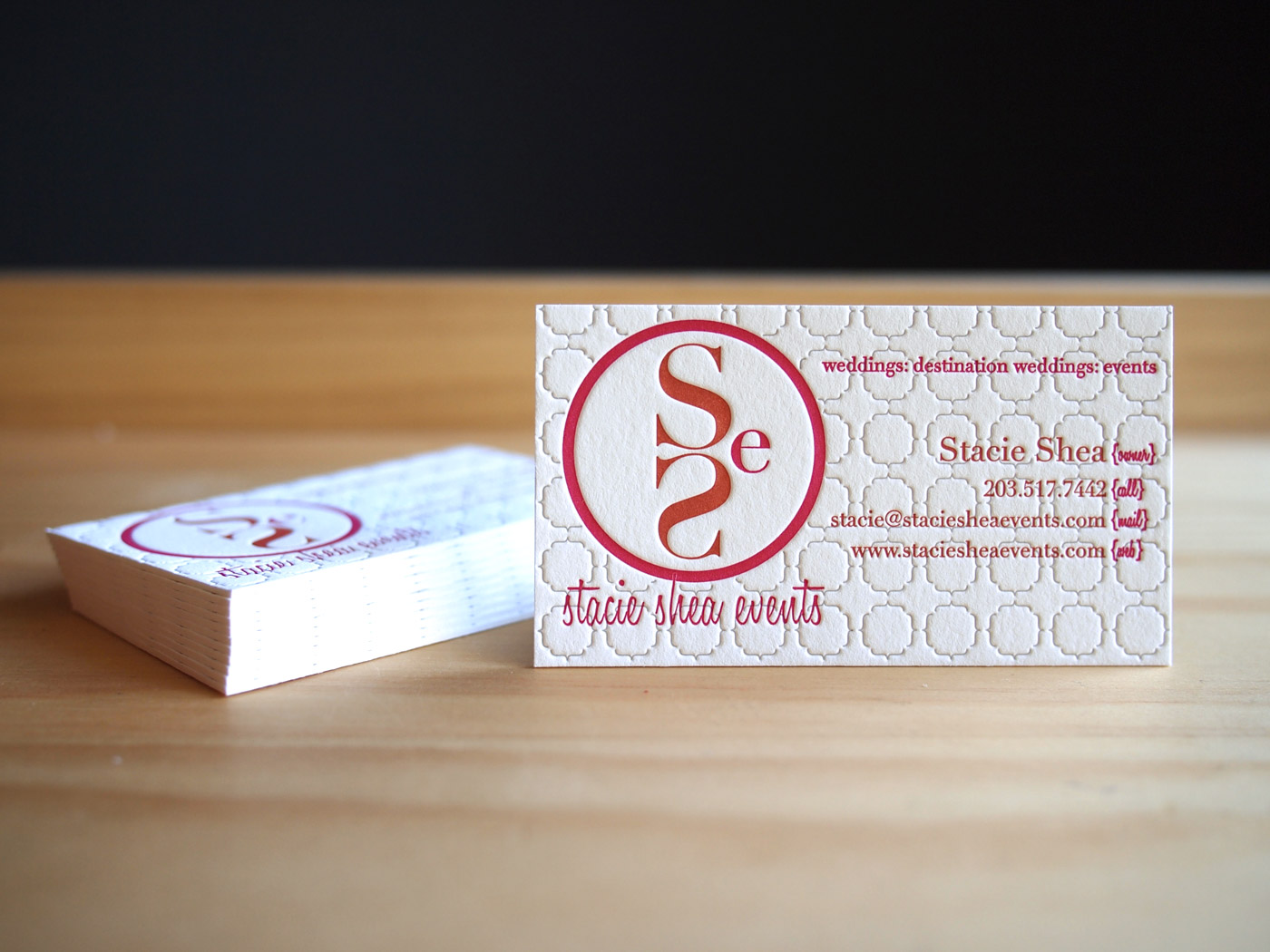 Stacie Shea Events | Printed by Parklife Press